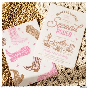 Girl's 2nd Rodeo Birthday Invitation