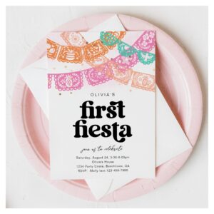 Girl's First Fiesta Birthday Invitation