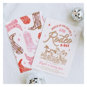 Girl's Rodeo Birthday Party Invitation