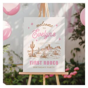Girl's Rodeo Party Welcome Sign