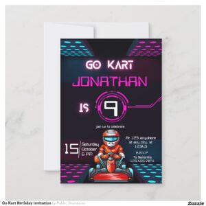 Go Kart Birthday invitation