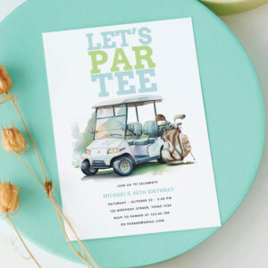 Golf Adult Birthday Partee Invitation