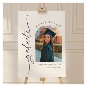 Graduate Graduation Party Welcome Sign with Photo