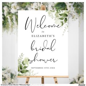 Greenery Bridal Shower Welcome Sign
