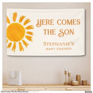 Here Comes The Son Baby Shower Banner