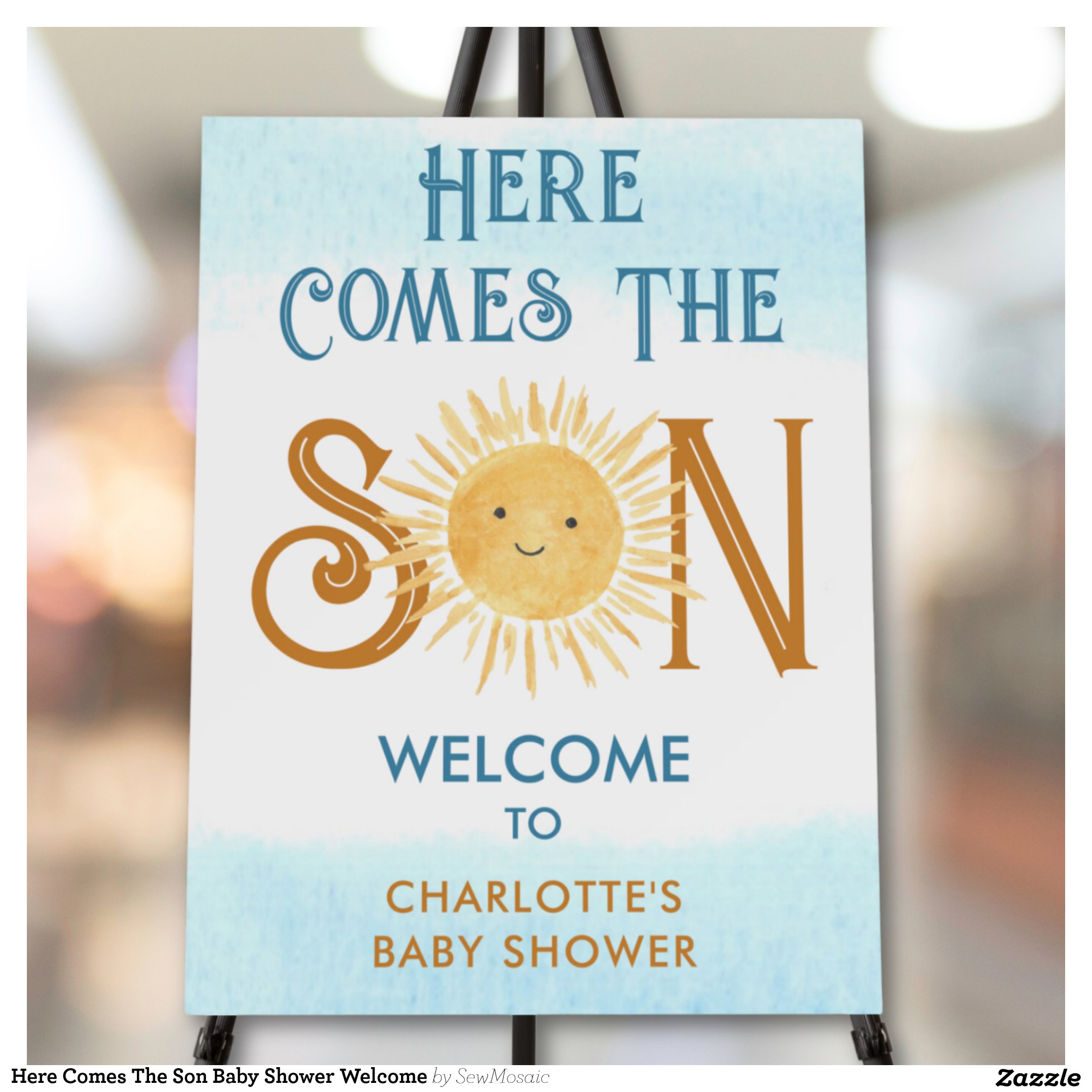 Here Comes The Son Baby Shower Welcome Foam Board