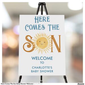 Here Comes The Son Baby Shower Welcome Foam Board
