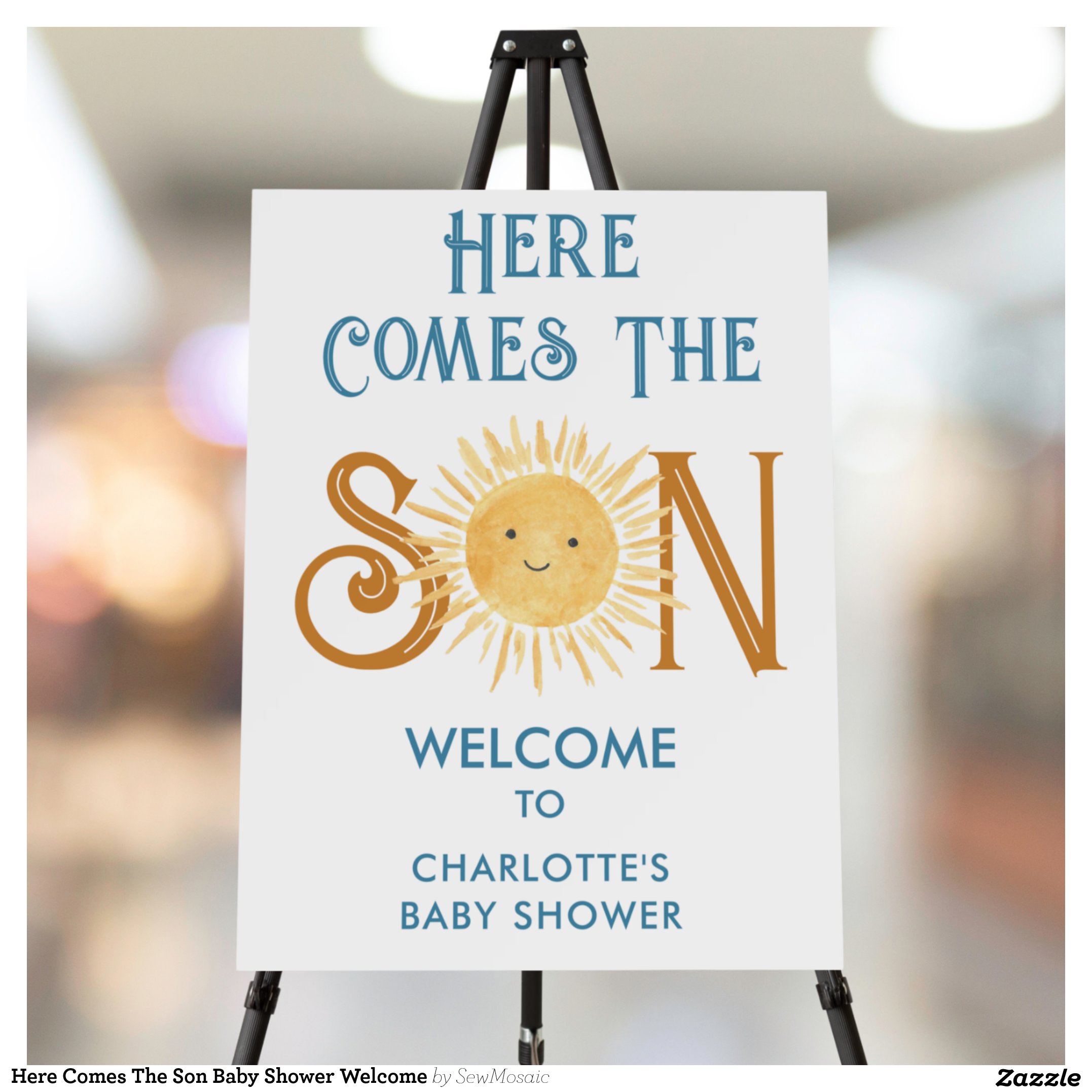 Here Comes The Son Baby Shower Welcome Foam Board