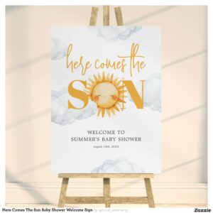 Here Comes The Sun Baby Shower Welcome Sign