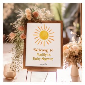 Here Comes the Sun Baby Shower Welcome Sign
