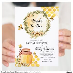 Honey Bride to bee bridal shower invitation