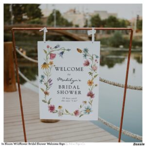 In Bloom Wildflower Bridal Shower Welcome Sign