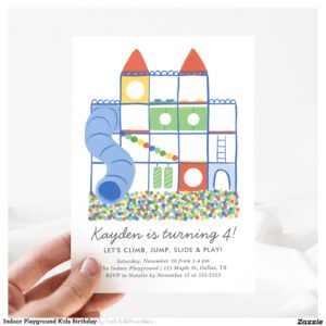 Indoor Playground Kids Birthday Invitation