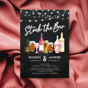 Joint Adult Birthday Party Invitation