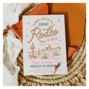 Joint Rodeo Birthday Invitation