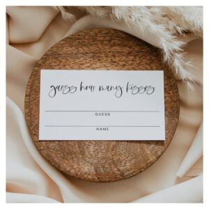 JOLIE Boho How Many Kisses Bridal Shower Game Place Card