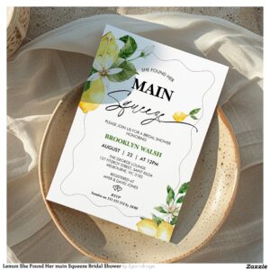 Lemon She Found Her main Squeeze Bridal Shower Invitation