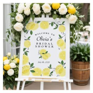 Lemon Yellow Shower Welcome Sign