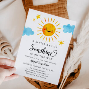 Little Ray of Sunshine Baby Shower Invitation