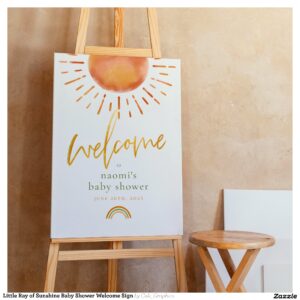 Little Ray of Sunshine Baby Shower Welcome Sign