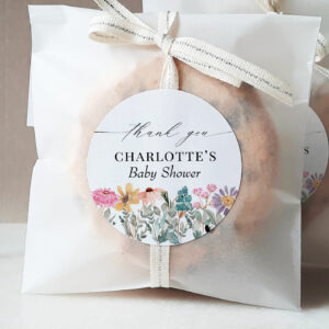 Little Wildflower Baby Shower Thank You Favor Classic Round Sticker
