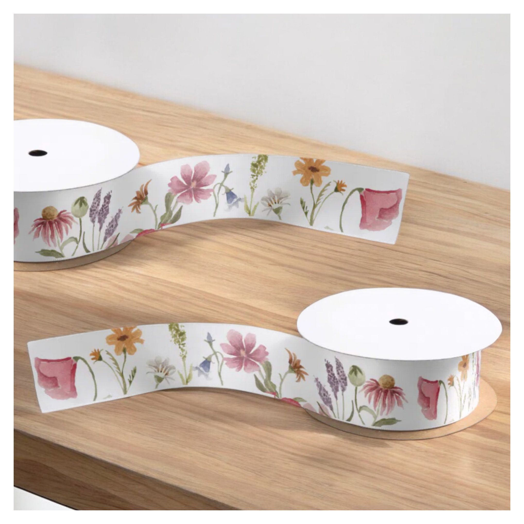 Little Wildflower Garden Floral Pattern Gift Satin Ribbon