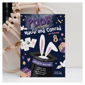 Magic Party Invitation   Joint Birthday Invitation