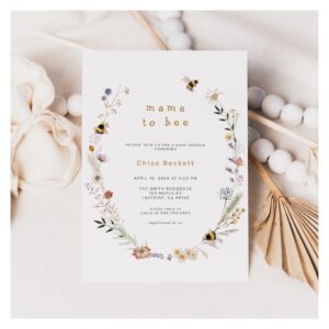 Mama to Bee Wildflower Baby Shower Invitation