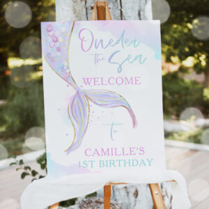 Mermaid 1st Birthday Under The Sea Mermaid Welcome Foam Board