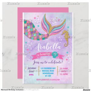 Mermaid Birthday Invitation