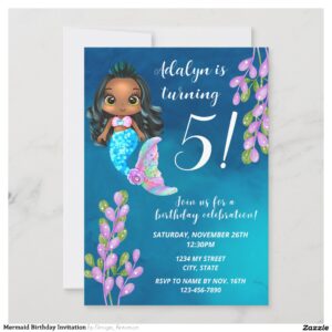 Mermaid Birthday Invitation