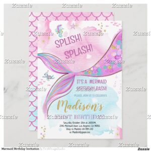 Mermaid Birthday Invitation