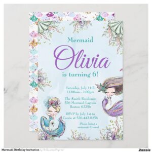 Mermaid Birthday invitation