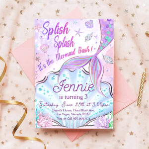 Mermaid Birthday Invitation Under The Sea Party