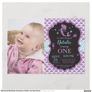 Mermaid Birthday Invitation Under the Sea Party
