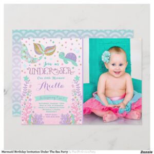 Mermaid Birthday Invitation Under The Sea Party