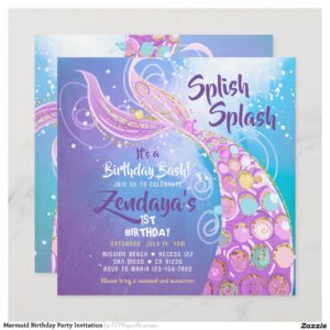 Mermaid Birthday Party Invitation
