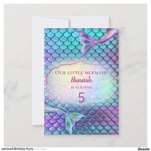 mermaid Birthday Party Invitation
