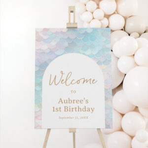 Mermaid Birthday Party Welcome Sign