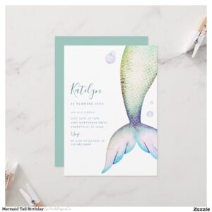 Mermaid Tail Birthday Invitation