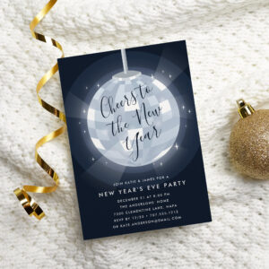 Midnight Stars   New Years Eve Party Invitation