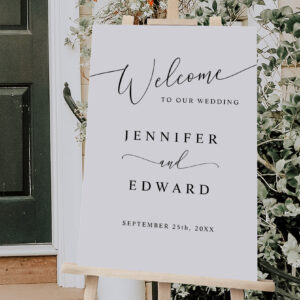 Minimal Wedding Welcome Sign