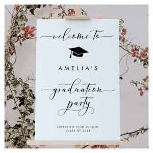 Minimalist Graduation Party Welcome Sign