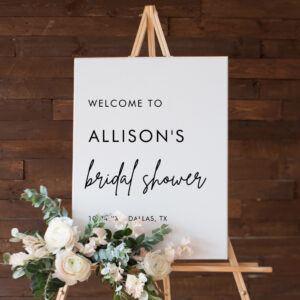 Minimalist Modern Bridal Shower Welcome Sign