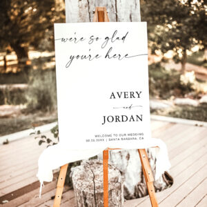 Minimalist Wedding Welcome Sign   Modern Welcome