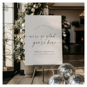 Modern Elegant Script Wedding Welcome Sign