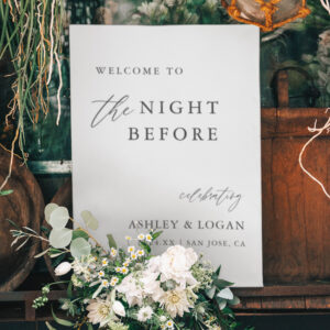 Modern The Night Before Rehearsal Dinner Welcome Foam Board