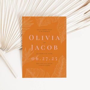 Modern Tropical Wedding Invitation