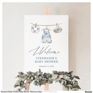 Nautical Baby Clothes Baby Shower Welcome Sign