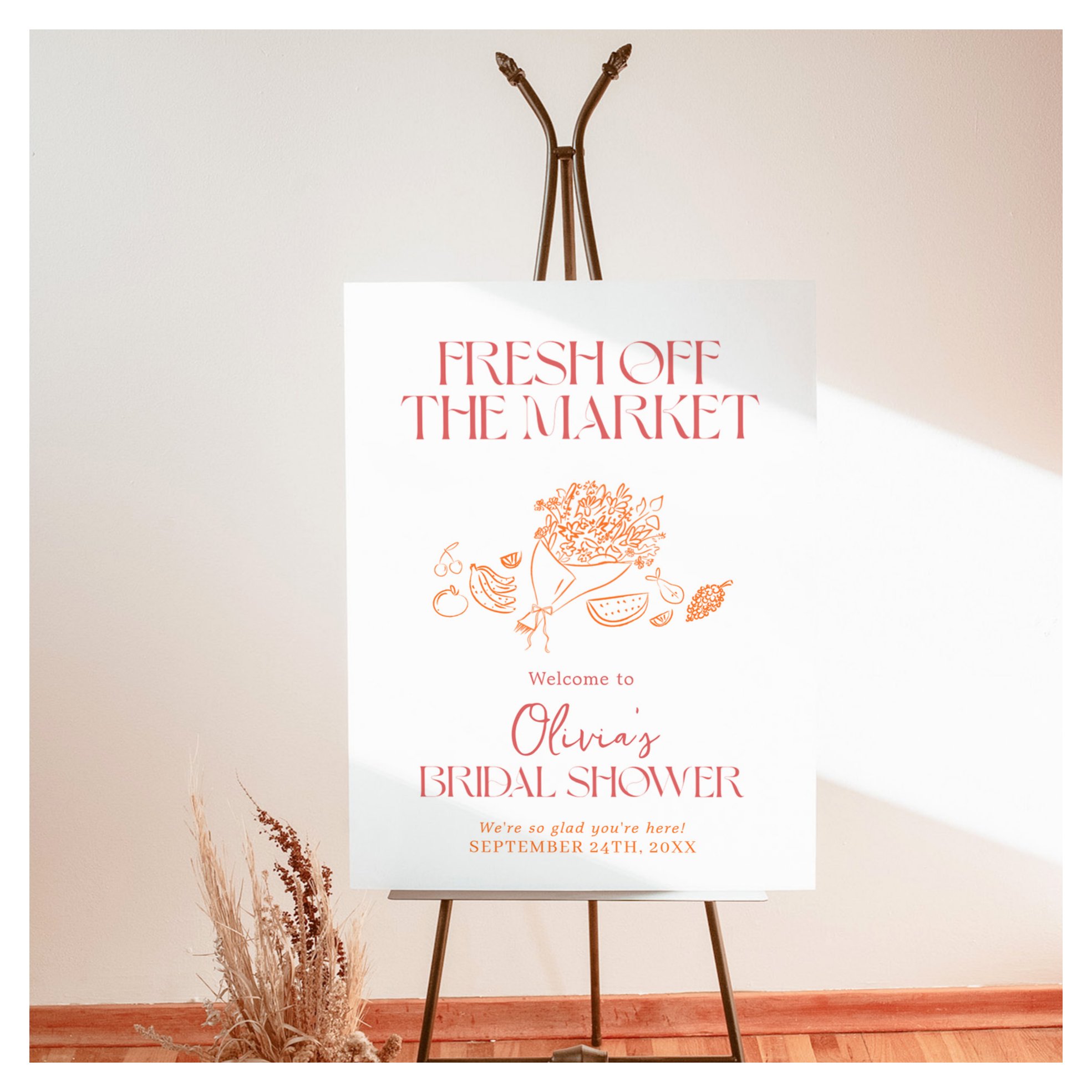 Off The Market Bridal Shower Welcome Sign